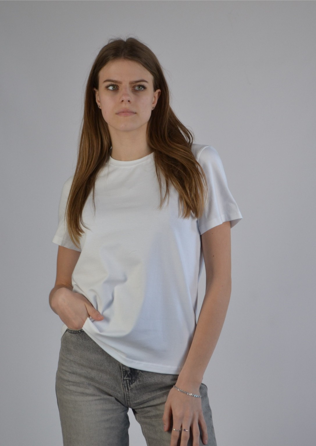 Футболка жіноча Premium біла S-XL